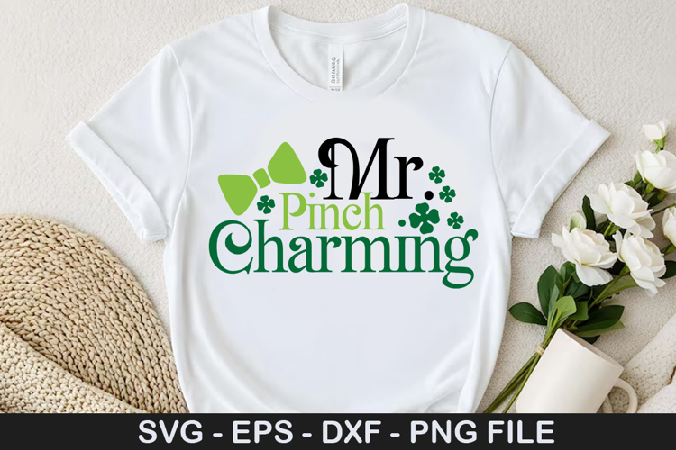 Mr. Pinch Charming SVG - St. Patricks Day Design