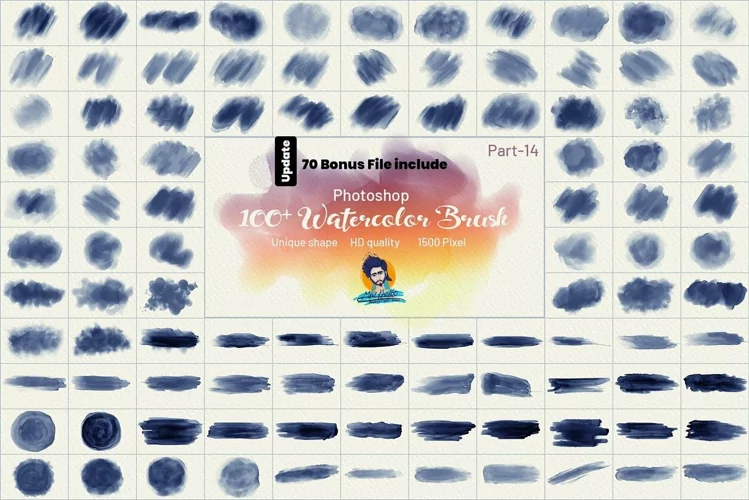 Realistic watercolor brushes