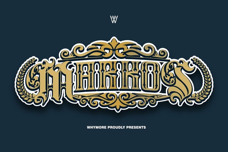 Markos Gothic Ornamental Blackletter Font example image 1