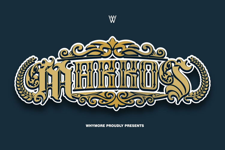 Markos Gothic Ornamental Blackletter Font