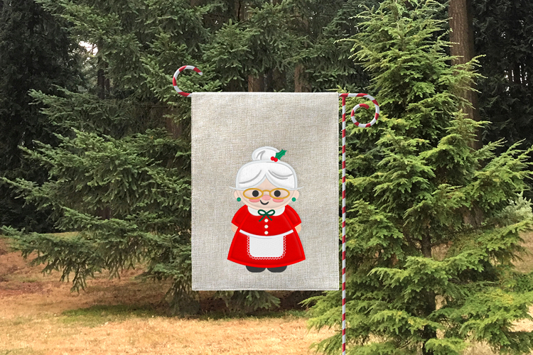 Mrs Claus Applique Embroidery File