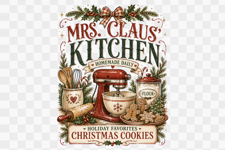 Christmas Cookies Bakery Sign Kitchen Towel png design
