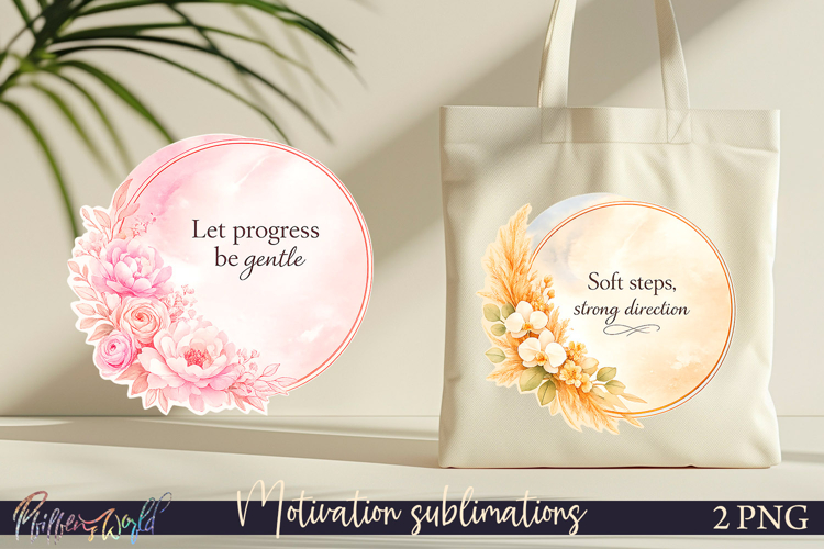 Motivational Quote Sublimations | Soft Floral Designs