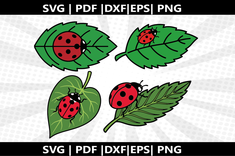 Ladybug Leaf cricut Silhouette,kids Shirt ,Cut