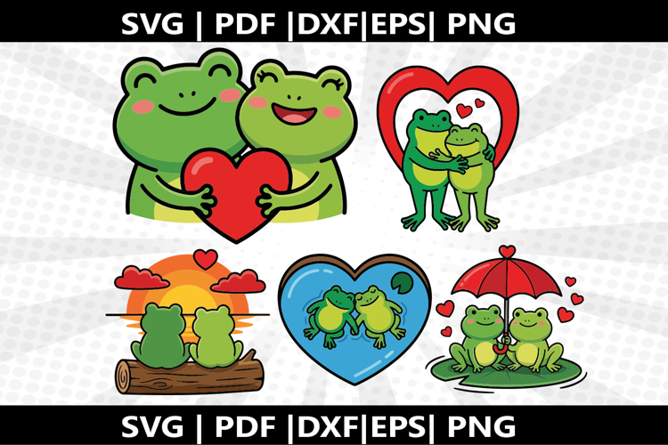 Frog Couple cricut Silhouette,kids Shirt