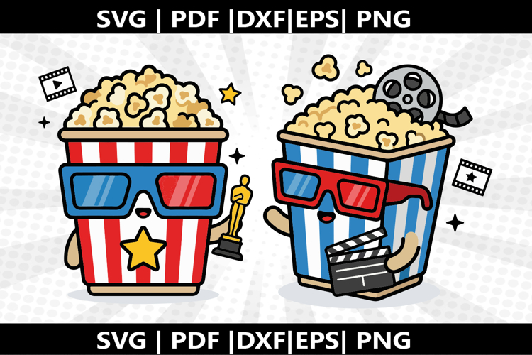 Popcorn Movie Star cricut Silhouette,kids Shirt