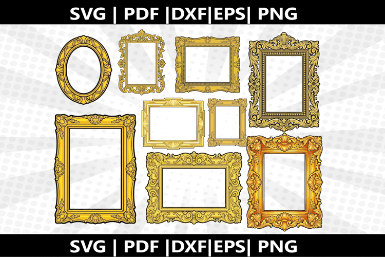 Golden frame cricut Silhouette,kids Shirt