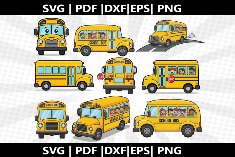 School bus cricut Silhouette,kids Shirt