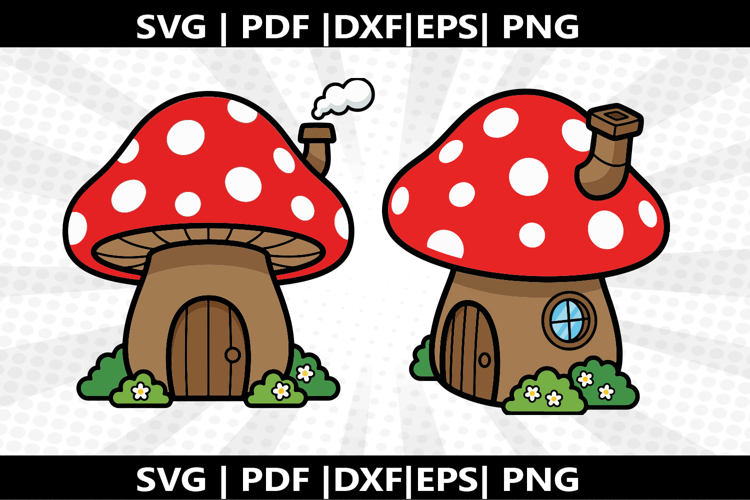 Mushroom House cricut Silhouette,kids Shirt ,Cut