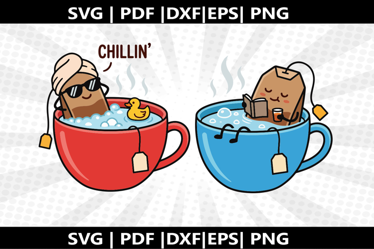 Tea Bag Relaxing cricut Silhouette,kids Shirt