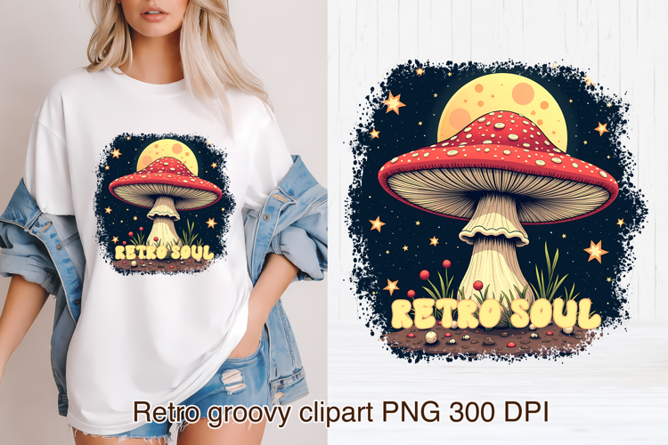 Cute Psychedelic Mushroom Clipart | Groovy Mushroom PNG