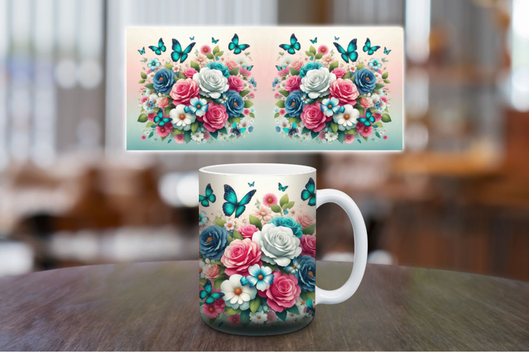Mug Wrap Sublimation - Flowers