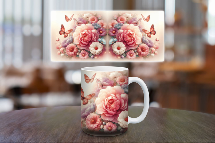 Mug Wrap Sublimation - Flowers
