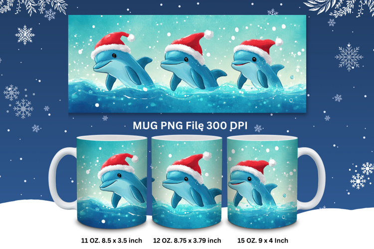 Christmas Mug Snowflakes Winter Mug Snowman Sublimation_15