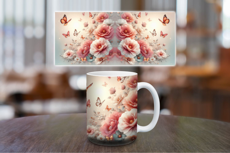 Mug Wrap Sublimation - Flowers
