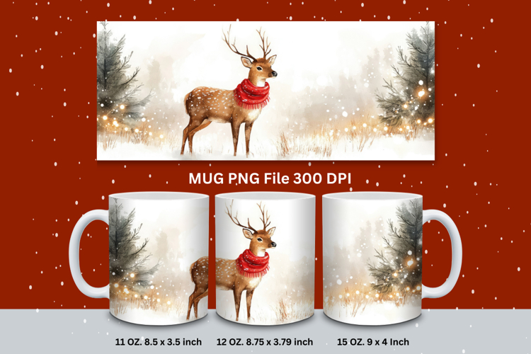 Christmas Mug Snowflakes Winter Mug Snowman Sublimation_161