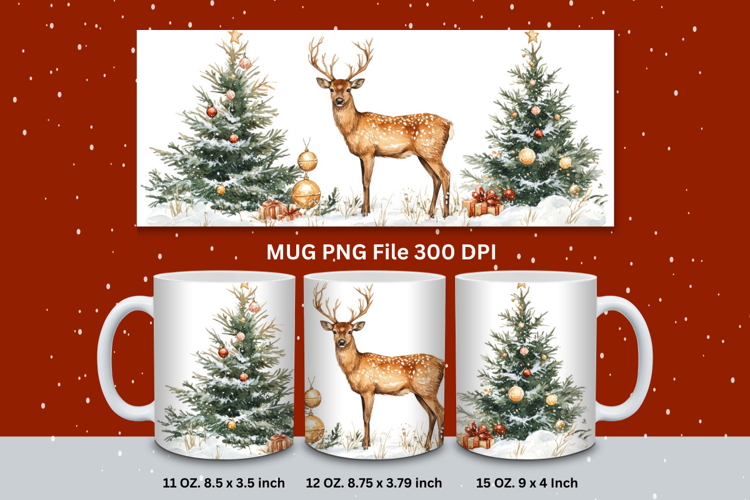 Christmas Mug Snowflakes Winter Mug Snowman Sublimation_164
