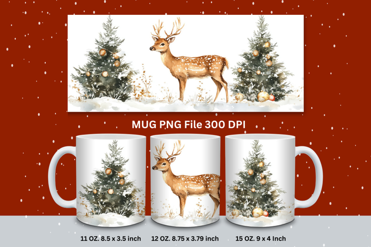 Christmas Mug Snowflakes Winter Mug Snowman Sublimation_173
