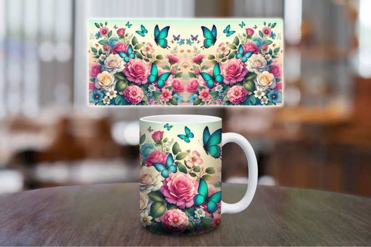 Mug Wrap Sublimation - Flowers