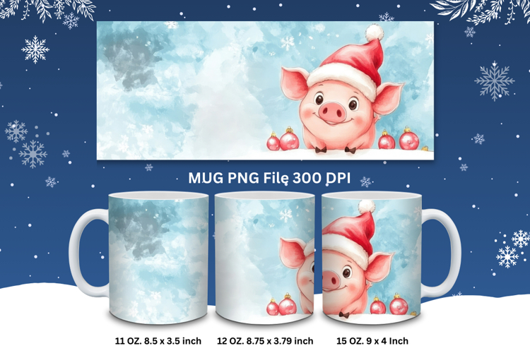 Christmas Mug Snowflakes Winter Mug Snowman Sublimation_211