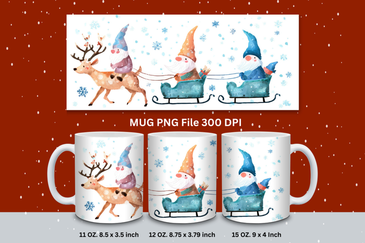 Christmas Mug Snowflakes Winter Mug Snowman Sublimation_216