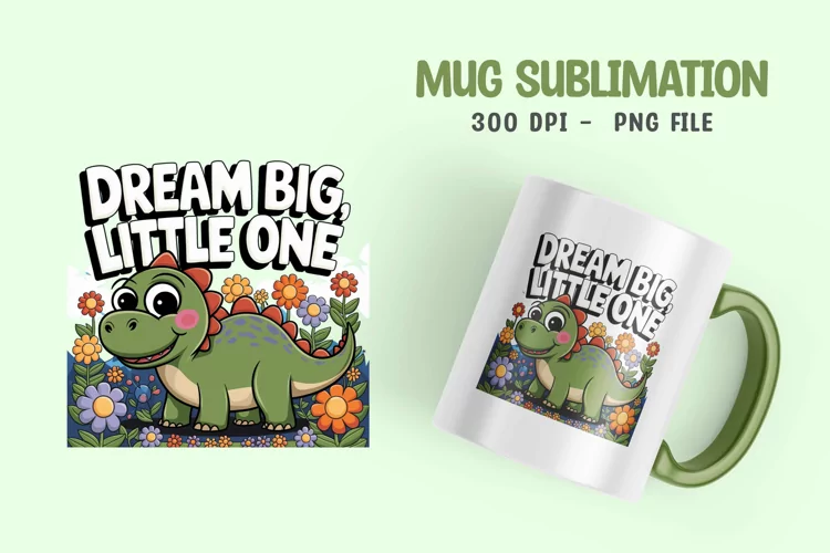 Dream big little one Mug Sublimation Design