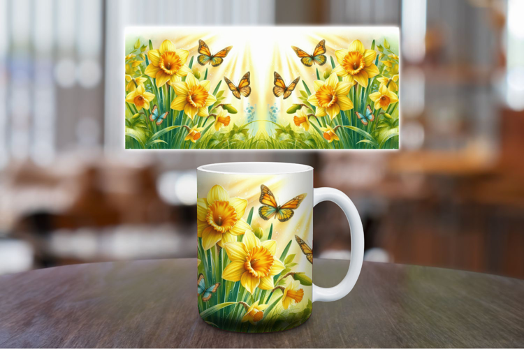 Mug Wrap Sublimation - Flowers