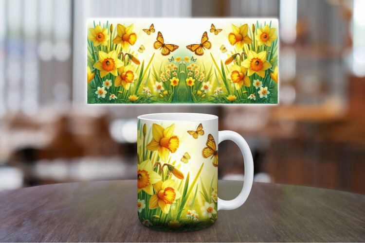 Mug Wrap Sublimation - Flowers example image 1