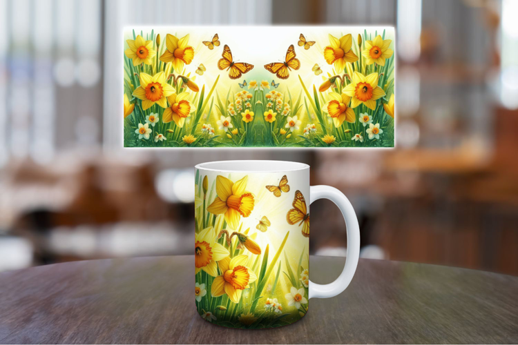 Mug Wrap Sublimation - Flowers