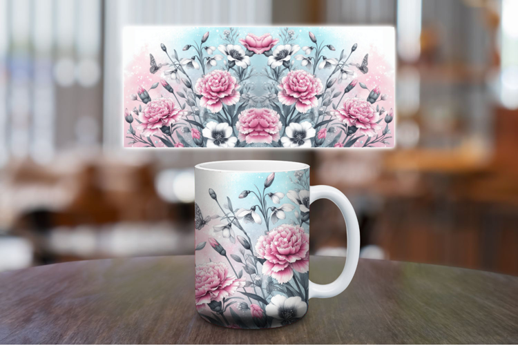 Mug Wrap Sublimation - Flowers