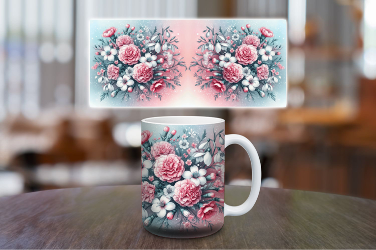 Mug Wrap Sublimation - Flowers