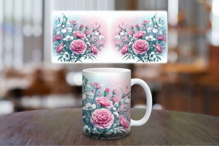 Mug Wrap Sublimation - Flowers