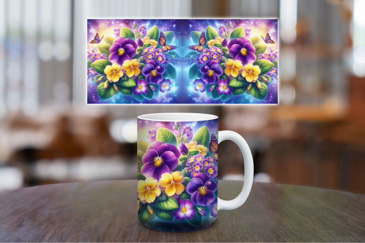 Mug Wrap Sublimation - Flowers
