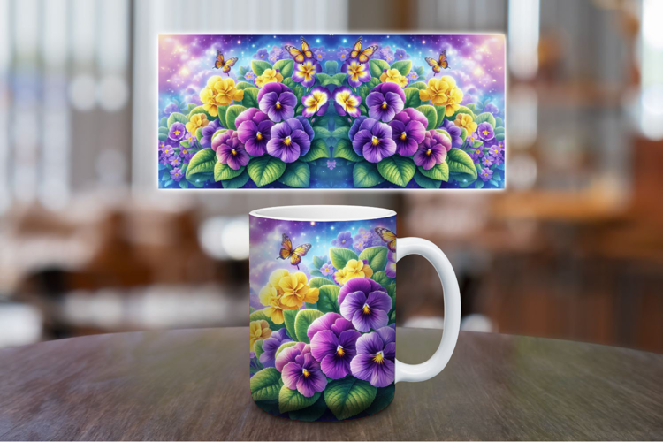 Mug Wrap Sublimation - Flowers