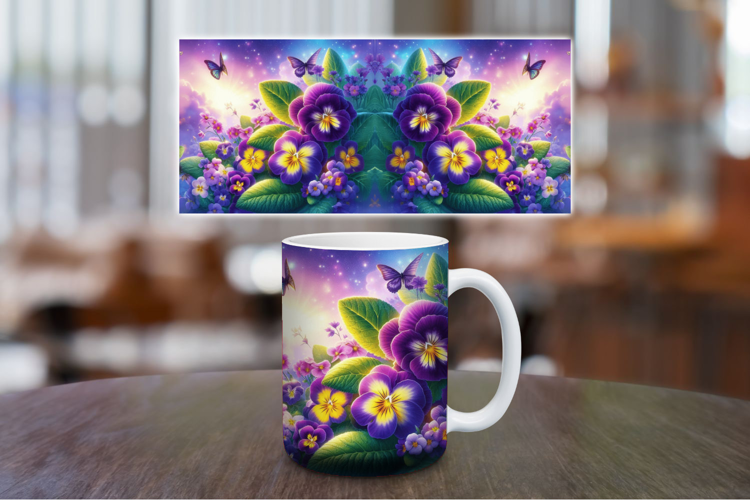 Mug Wrap Sublimation - Flowers