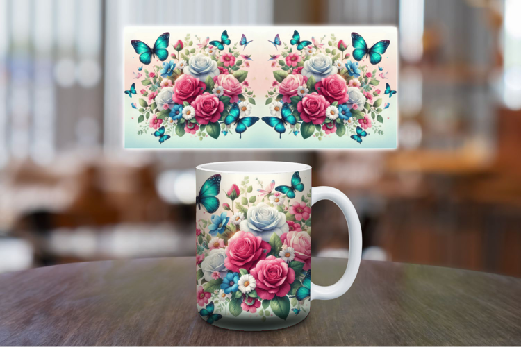 Mug Wrap Sublimation - Flowers