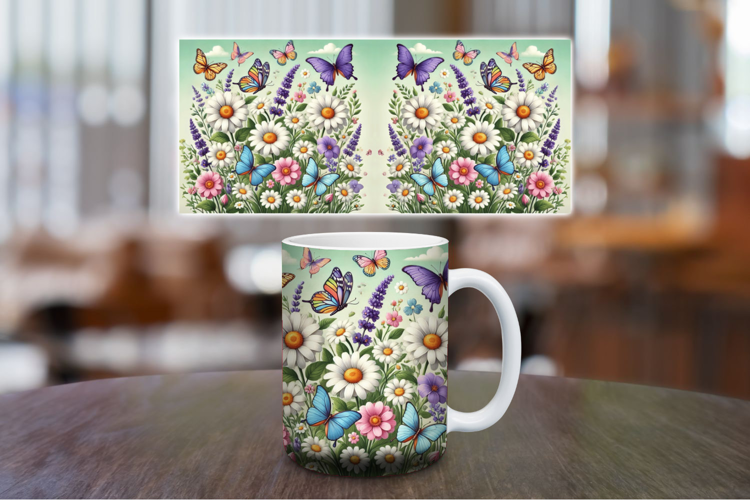 Mug Wrap Sublimation - Flowers