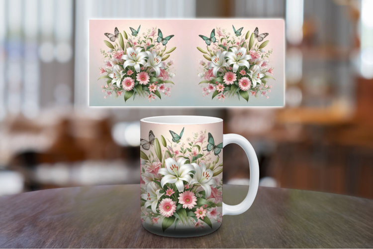 Mug Wrap Sublimation - Flowers