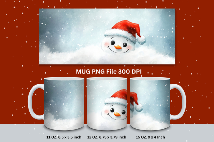 Christmas Mug Snowflakes Winter Mug Snowman Sublimation_65