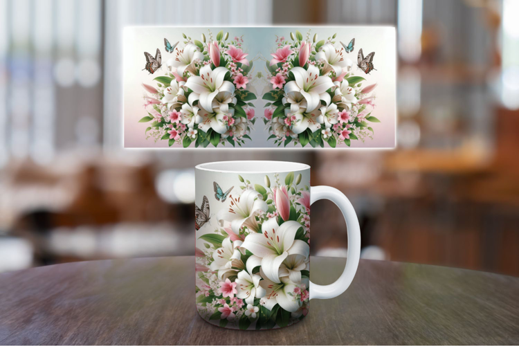 Mug Wrap Sublimation - Flowers