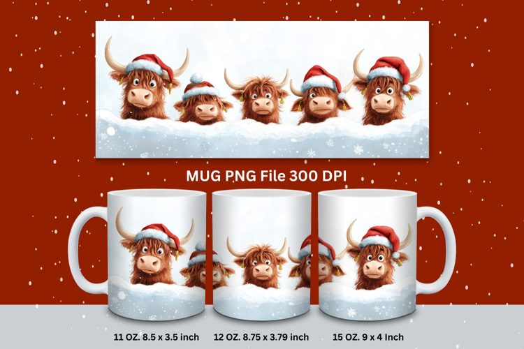 Christmas Mug Snowflakes Winter Mug Snowman Sublimation_78
