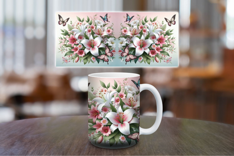Mug Wrap Sublimation - Flowers