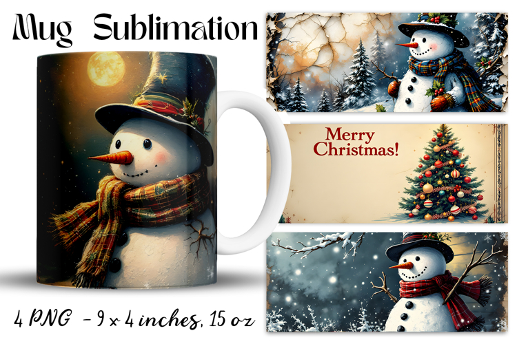 Christmas mug cup wrap sublimation printable designs