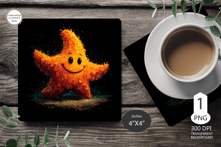 Seashells Mug coaster | Coaster Mug Sublimation | Starfish