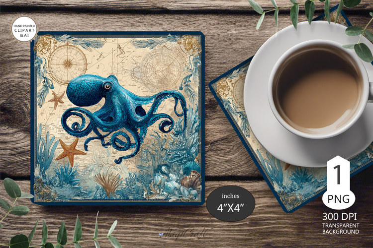 Seashells Mug coaster | Coaster Mug Sublimation | seashells