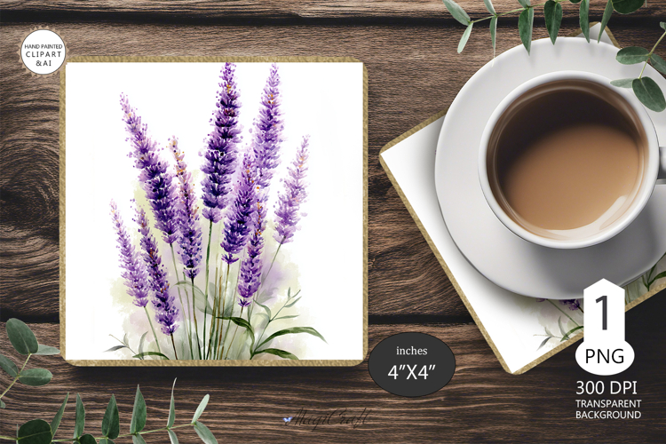 lavender Mug coaster| Coaster Mug Sublimation |flowers
