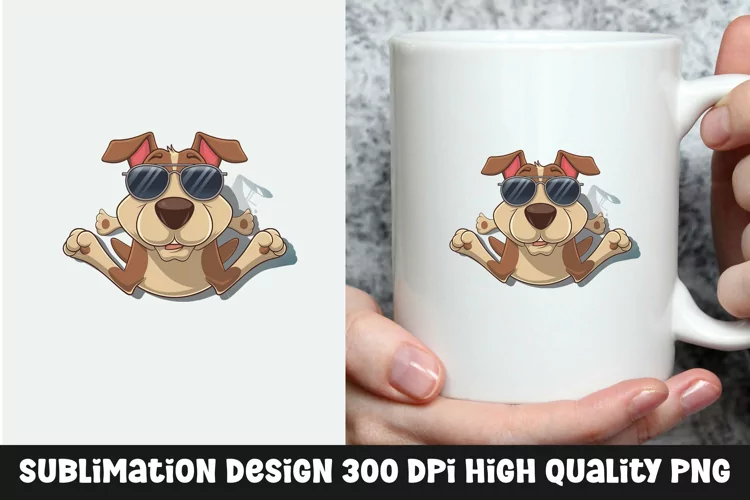 Dog sarcastic mug sublimation design