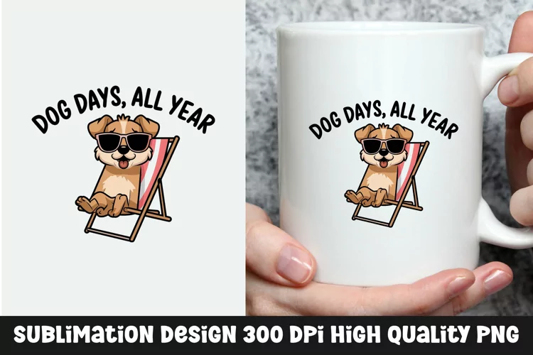 Dog sarcastic mug sublimation design