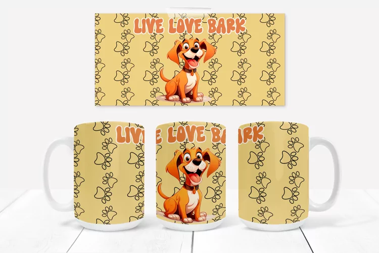 Funny dog sublimation mug | Animal mug wrap