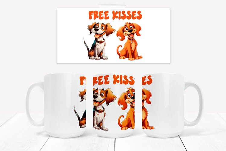 Funny cute dog sublimation design wrap example image 1